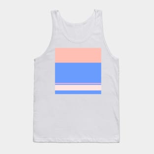 A tremendous variation of Powder Blue, Cornflower Blue, Baby Pink, Very Light Pink and Pale Rose stripes. Tank Top